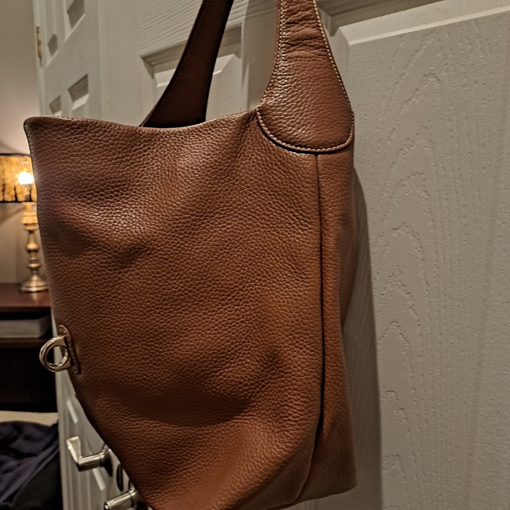 Dooney & Bourke Lucca Leather Logo Lock Hobo - Picture 11 of 15